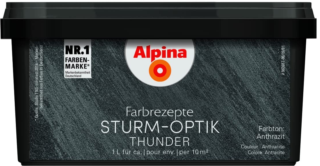 Alpina Farbrezepte STURM-OPTIK Anthrazit 1 Liter