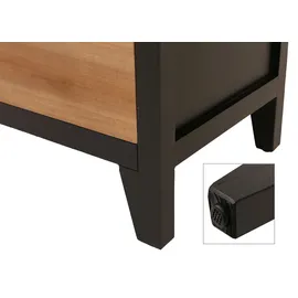Mendler Apothekerkommode 80 x 91 x 40 cm Schwarz