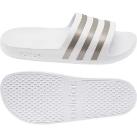 Adidas Adilette Aqua Cloud White / Platinum Metallic / Cloud White 47