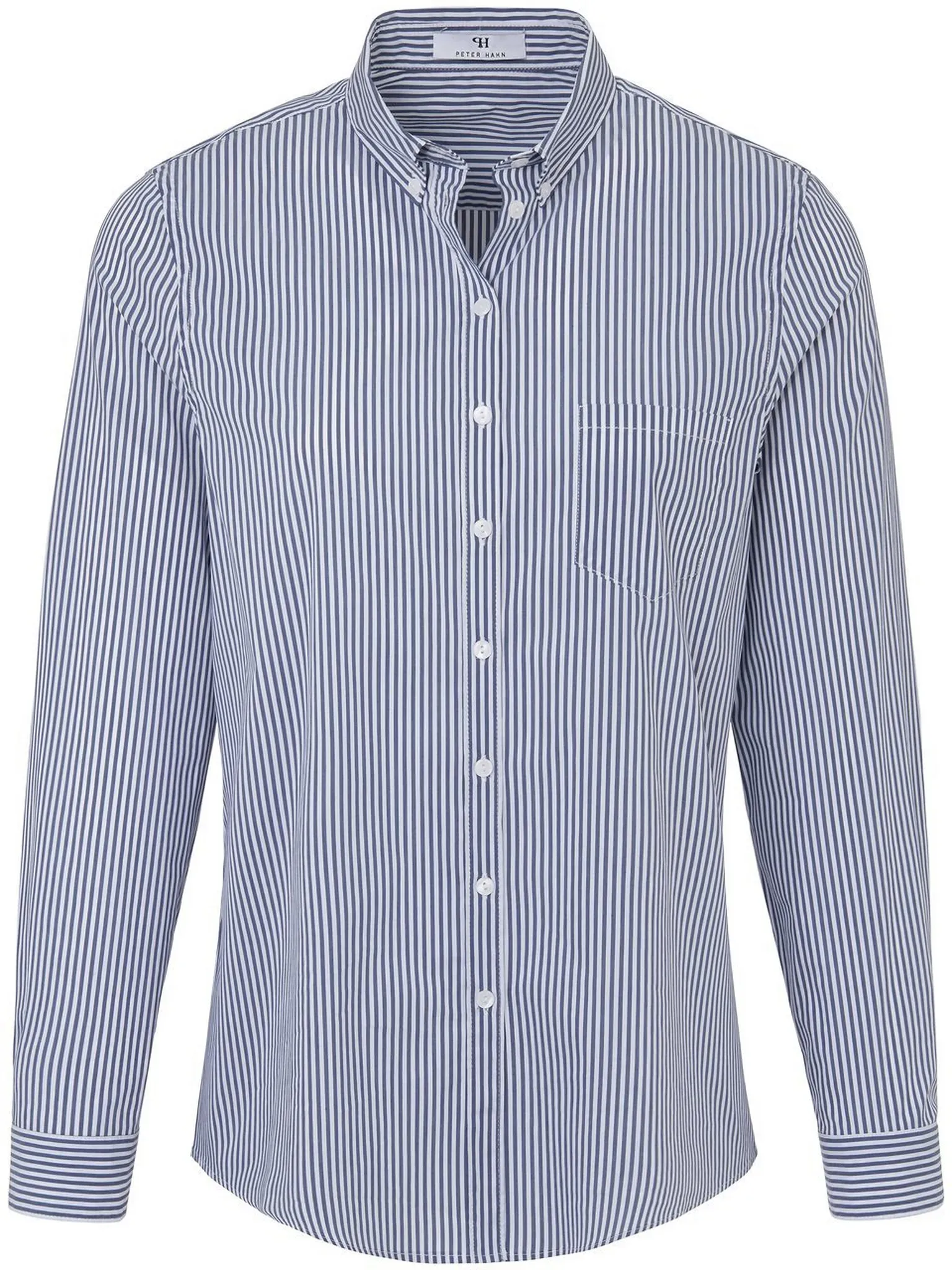 Le chemisier petit col button-down  Peter Hahn bleu