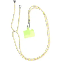 COFI 1453 Anhänger kompatibel mit Smartphones mit einstellbarer Länge / Kabellänge 165cm Kordel (max 82,5cm in Schleife) Grau/gelb