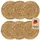 Intirilife 6X Platzset aus Seegras - Wasserhyazinthe -30 cm Rund - abwischbare Tischuntersetzer in Natur, hitzebeständig, rutschfest, geflochtene Platzdeckchen