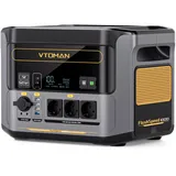 VTOMAN FlashSpeed 1000 Tragbare Powerstation 828Wh - 1000W(Spitze 2000W) LiFePO4 Solar Generator, Schnellladung 0-80% in 1 Stunde, Erweiterbarer Kapazität Bis zu 2376Wh für Reise, Camping, Wohnmobil