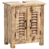 Woodkings Waschbeckenunterschrank Caribou 52 x 60 x 30 cm Braun