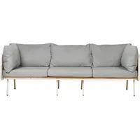 Beliani Senise Loungesofa weiß/grau
