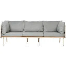 Beliani Senise Loungesofa weiß/grau