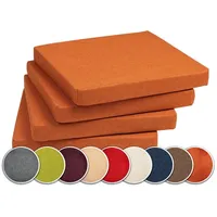 sunnypillow Sitzauflage 40 x 40 x 5 cm orange 4-tlg.