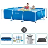 Intex Rahmenschwimmbecken rechteckig – 220x150x60 cm – Zubehör CB4 Blau No Size