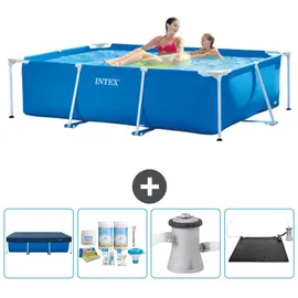 Intex Rahmenschwimmbecken rechteckig – 220x150x60 cm – Zubehör CB4 Blau No Size