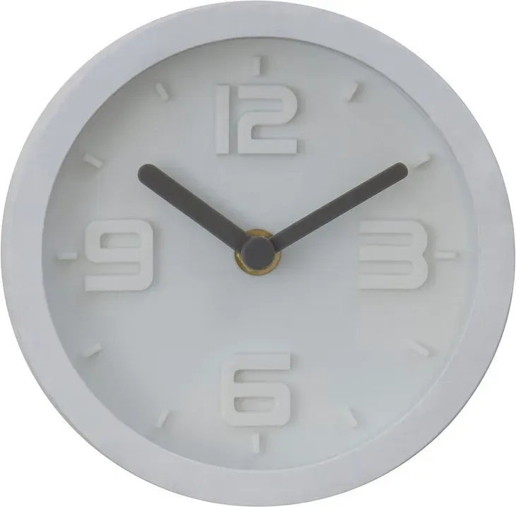 Premier Housewares Elko Wanduhr, geprägt, weiße Ausführung