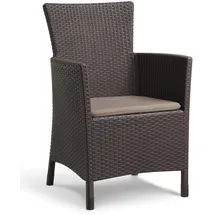 ALLIBERT Iowa Gartensessel 110 x 110 x 110 cm braun/taupe