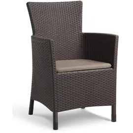 ALLIBERT Iowa Gartensessel 110 x 110 x 110 cm braun/taupe