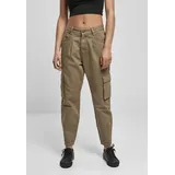 URBAN CLASSICS Ladies Ballon Fit Cargo Twill Pants in Khaki, Größe 29