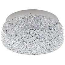 LUCANDE LED-Deckenleuchte Felias, chromfarben, Glas, Ø 35 cm