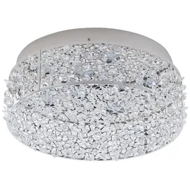 LUCANDE LED-Deckenleuchte Felias, chromfarben, Glas, Ø 35 cm