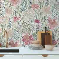 A.S. Création Aquarell Dreams Blumen-Tapete 0,32 m x 10 m 1 St rosa/weiß