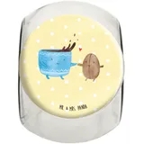 Mr. & Mrs. Panda L 870ml Bonbonglas Kaffee Bohne - Geschenk, Aufbewahungsglas, Küchenbehälter, Müslidose, Genuss, Tiere, Gute Laune, Glasdose,