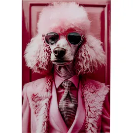 Kare Glasbild Pink Poodle, 50x40cm