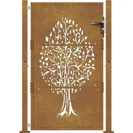 vidaXL Gartentor 105 x 155 cm Braun/Cortenstahl