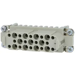 09210253101 Harting Han 25D Buchseneinsatz (F) Crimpanschluss, 25-polig+PE 250V, 10A - 1 Stück