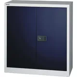 BISLEY Stahlschrank Universal E402A01G505 lichtgrau, oxofordblau 91,4 x 40,0 x 100,0 cm, aufgebaut