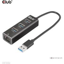 Club 3D CSV-1430A USB 3.2 Gen 1 (3.1 Gen 1) Type-A, 1000 Mbit/s,