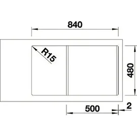 Blanco Sona 5 S anthrazit + Handbetätigung
