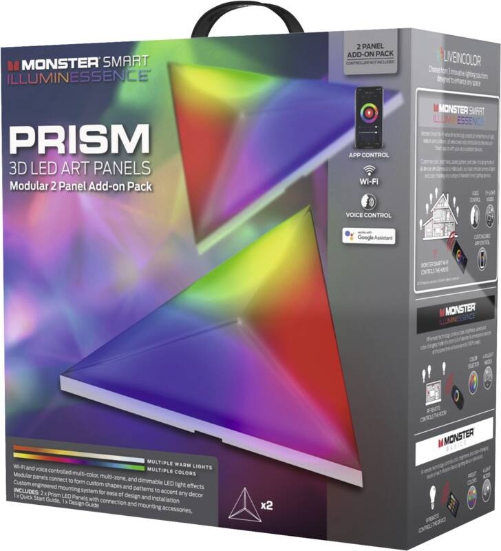 MONSTER Smart Prism Panels LED 2 Panels AddOn nicht alleine   Leuchtmittel/Lampen MLB71038WW