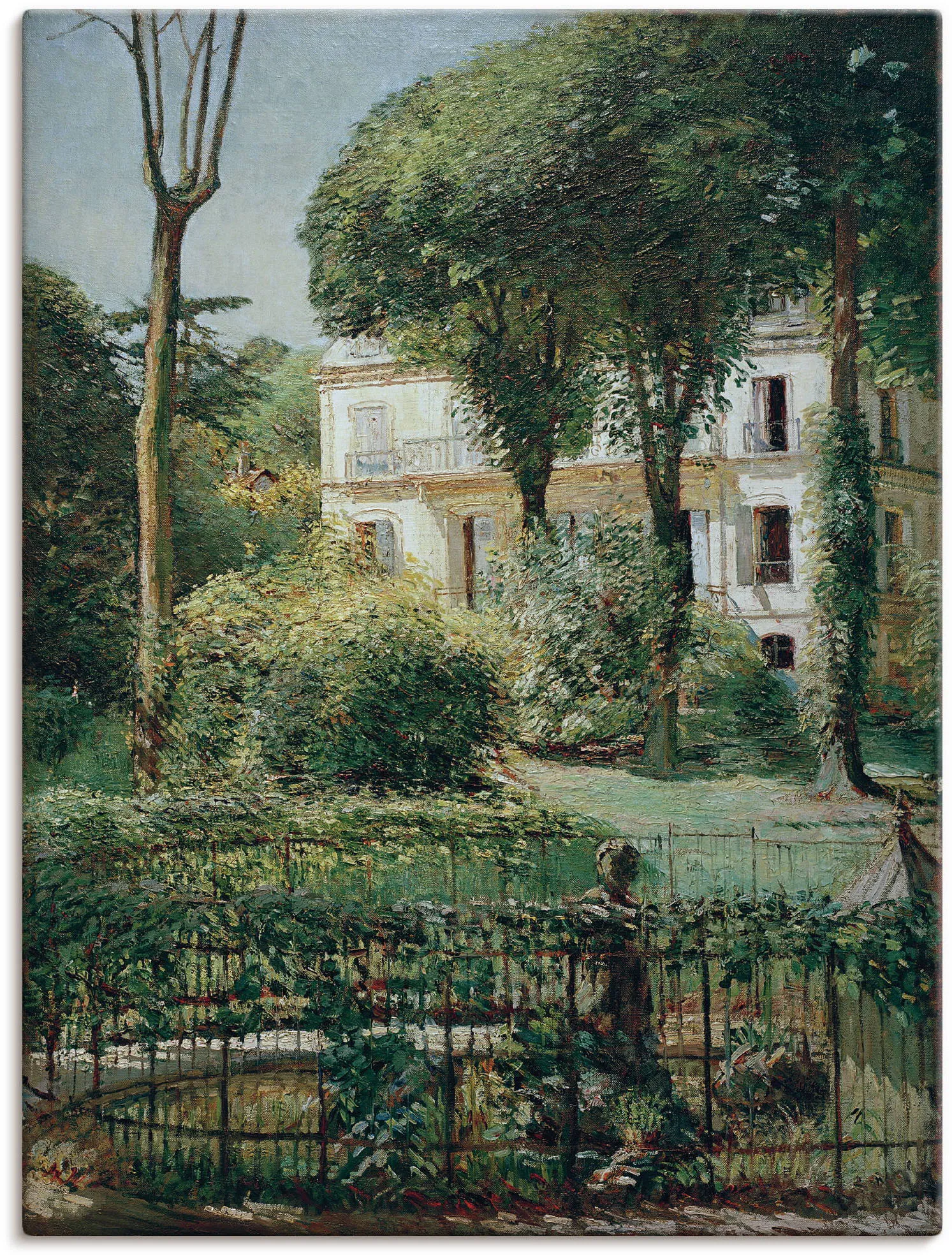 Artland Wandbild »Villa in Paris«, Gartenbilder, (1 St.), als Leinwandbild, Poster in verschied. Größen Artland grün