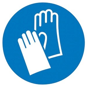 SafetyMarking® Gebotsaufkleber "Handschutz benutzen" rund 10,0 cm