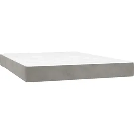 vidaXL Boxspringbett 140 x 200 cm Hellgrau