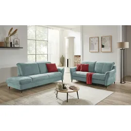 meinSofa Recamiere Mikrofaser 2-Sitzer Blau