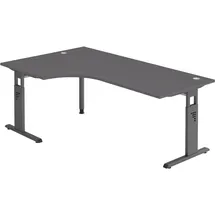 bümö Eckschreibtisch O-Serie Graphit