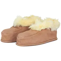Sonia Originelli Lammfell Hüttenhausschuhe kuschelig warm, Farbe: Natur, Größe: 39 - 39 EU