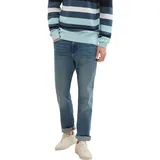 Tom Tailor "Josh", Herren, Gr. 30, Länge 34, blau (clean mid stone blau denim), Denim/Jeans, Obermaterial: 98% Baumwolle, 2% Elasthan, unifarben, slim fit knöchellang, Jeans Slim-fit-Jeans, im Five-Pocket Style