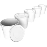 FixedByU Eimer Set 10 l 5-tlg. Weiß