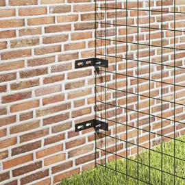 vidaXL Wand-Eckverbinder 10 Sets  Anthrazit/Stahl