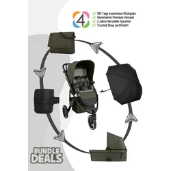 ABC Design Salsa 5 Run Aktionsset, Farbe Kinderwagen: Avocado