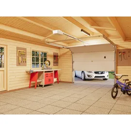 Palmako Garage 514 x 598 cm grau mit Sektionaltor