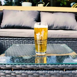 LUXENTU Willi Becher Bierglas Helles-Glas 0,5 Liter mit Eichung - 65. Jubiläum