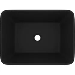 vidaXL Luxus-Waschbecken Matt Schwarz 41x30x12 cm Keramik