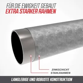 Berg Toys BERG Trampolin Ultim Favorit Regular 410 Grey mit Airflow inkl. Sicherheitsnetz Comfort