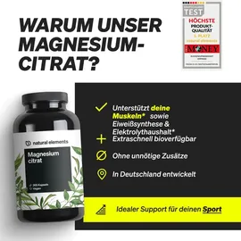 Natural Elements Magnesiumcitrat Kapseln 365 St.