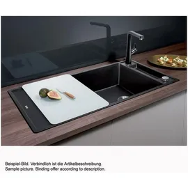 Blanco Axia III XL 6 S weiß + Excenterbetätigung + InFino + Glasschneidbrett