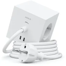 Avolt Square 1 Steckdosenleiste USB-C 30 W 1,8 m Opal White