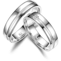 Verlobungsring MARRYA "Silber Ringe Trauringe Eheringe Partnerringe" Gr. 50, silber (herren ring, silber), Fingerringe, Damen, 50, Silber 925 (Sterlingsilber)