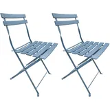 Hti-Living Basil Gartenstuhl 41 x 41 x 43 cm blau 2 St.
