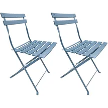 Hti-Living Basil Gartenstuhl 41 x 41 x 43 cm blau 2 St.