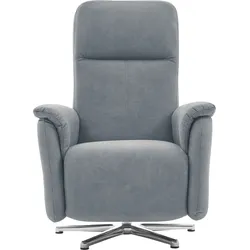 Relaxsessel CALIZZA INTERIORS "Olivin", blau (16 steel), B:73cm H:110cm T:90cm, Microfaser 100% Polyester, Sessel, inklusiver stufenloser Kopfteilverstellung und mit Verstellung