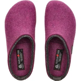 HAFLINGER Grizzly Kris Filzpantoffel Hausschuh Filzclog Maulbeere, Gr.38 - 38 EU